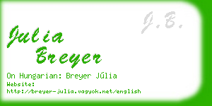 julia breyer business card